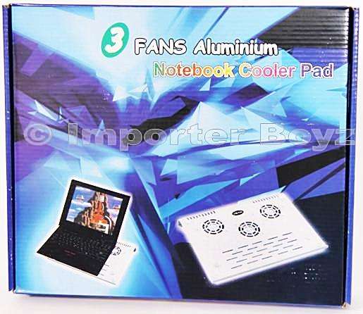 3 Fans Aluminium Notebook Cooler Pad
