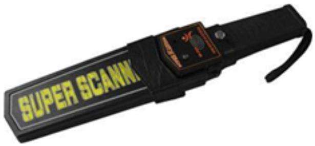 Hand Held Metal Detector Including Battery