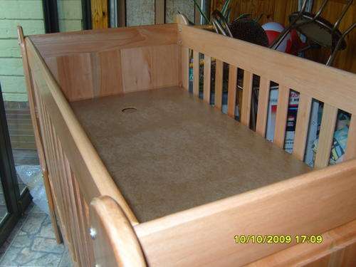 Sleigh Cot (SOLID SALIGNA ) Brand New, Convert to Junior Sleigh Bed later