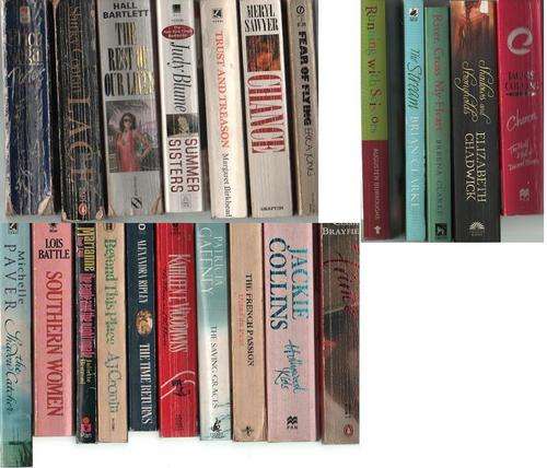 (1Romance) 24 Romance, Drama books - Jackie Collins, Jilly Cooper, Kathleen Woodiwiss plus
