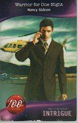 (pj-B11)  Warrior for One Night by Nany Gideon - Silhouette / Mills & Boon Intrigue Romance