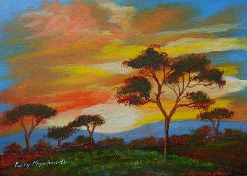 Crazy Special...Bids start with R1.00!!! Genuine Acrylic Painting by Patty Mynhardt "Sunset"