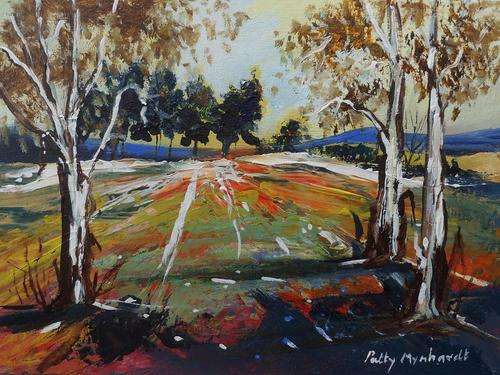 Wednesday Special!!! Acrylic Painting by Patty Mynhardt "Modern Landscape"