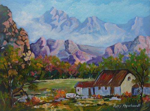 SPECIAL !!! Acrylic Painting by Patty Mynhardt "Farm Scene"