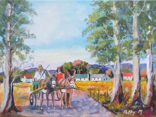 Crazy Wednesday Special...!!! Oil Painting "Huistoe" by Patty Mynhardt