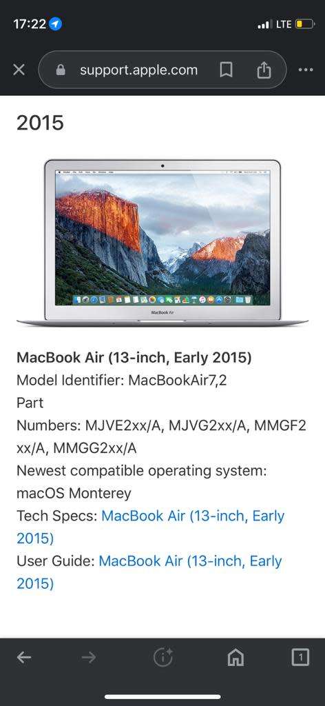 MACBOOK AIR `2015`