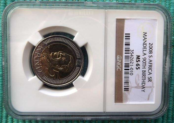 2008 Mandela Birthday Coin NGC Graded MS 65