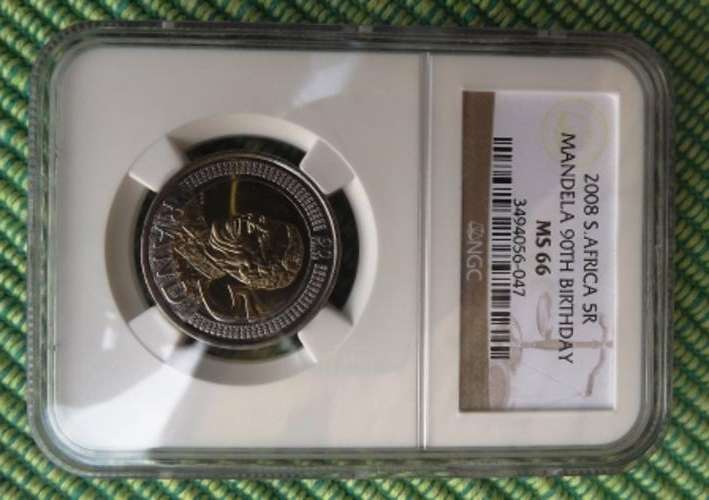2008 Mandela Birthday Coin NGC graded MS 66