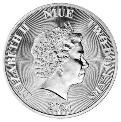 2021 Niue Roaring Lion .9999 fine silver 1oz (BU)