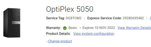 Dell OptiPlex 5050 MT, i7-7700, 16GB