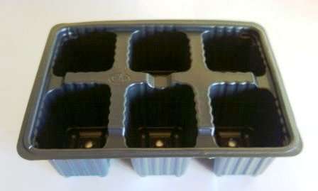 Plastic Seedling Tray 6 Division - Grow Products
