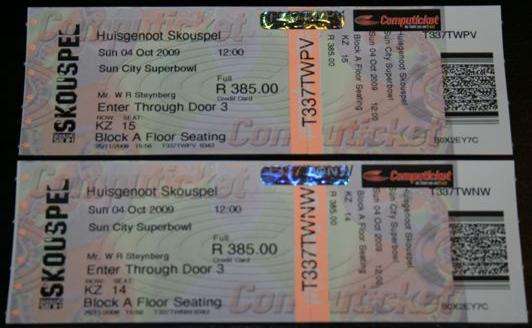 Huisgenoot Skouspel Tickets