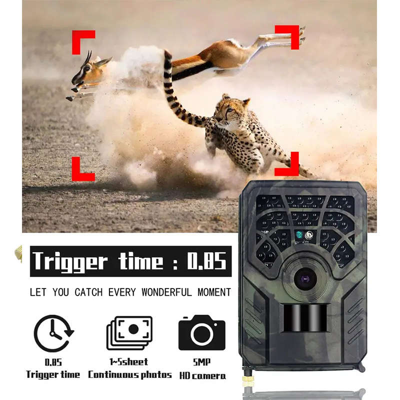 720p Outdoor Hunting Trail Camera With Night Vision Waterproof Infrared Heating