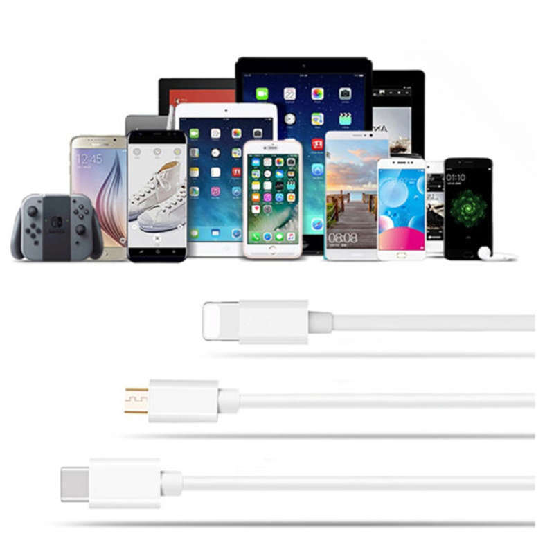 3-in-1 charging cable, V8 and Type C 2A beautiful charging Cable