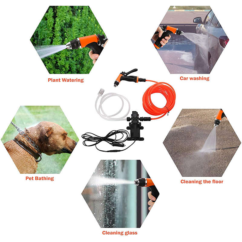 DC 12V car high voltage electric water pump convenient car wash Gun