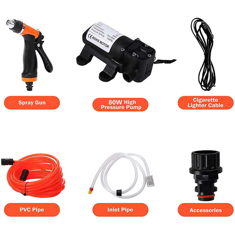 DC 12V car high voltage electric water pump convenient car wash Gun