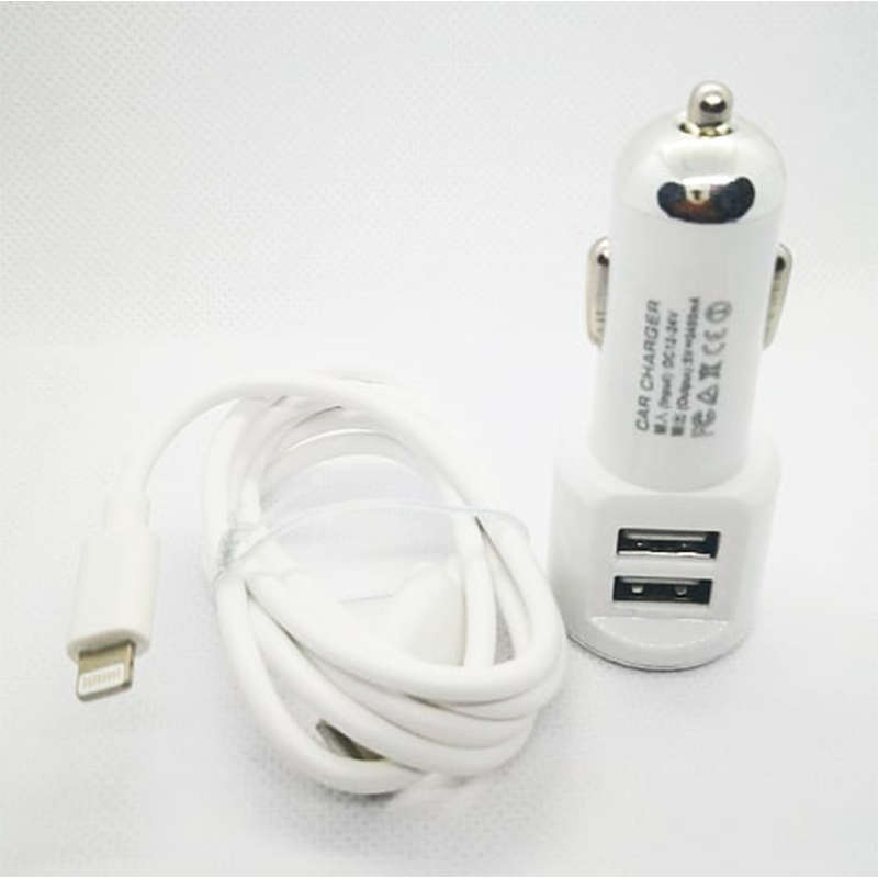 Small and convenient 18W Lightning dual-port USB car Charger