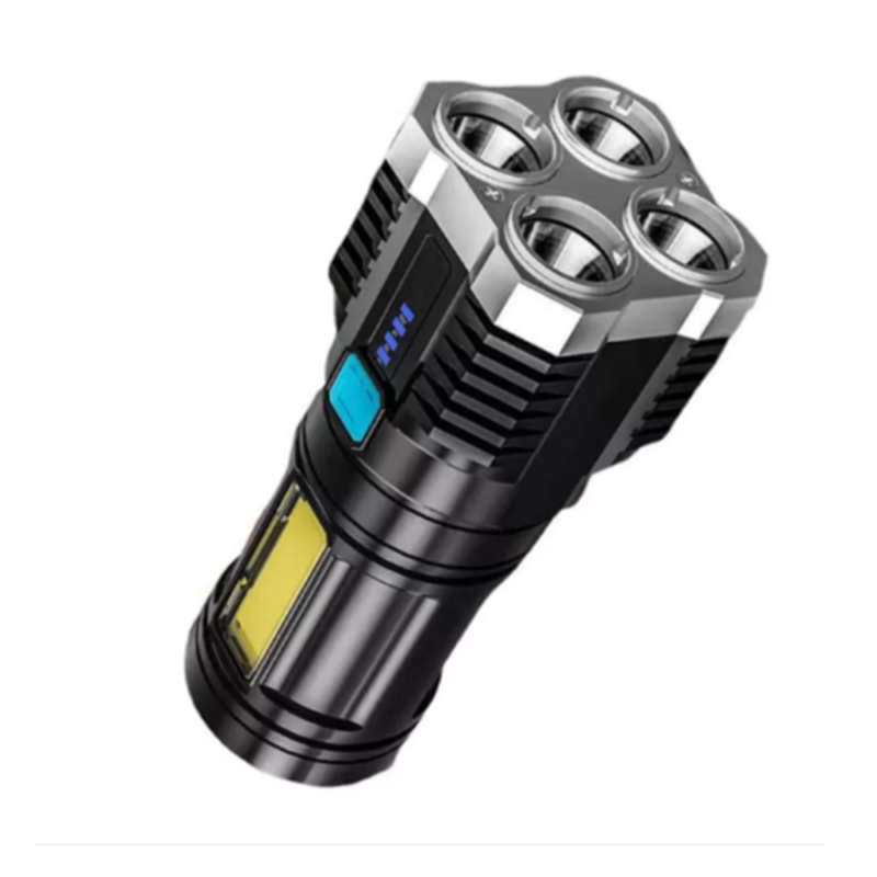 Convenient And Practical Ultra-Bright Led Light Usb Rechargeable Flashlight 4-Core