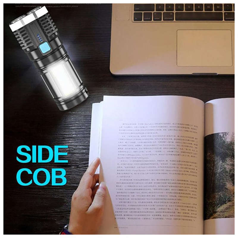 Convenient And Practical Ultra-Bright Led Light Usb Rechargeable Flashlight 4-Core