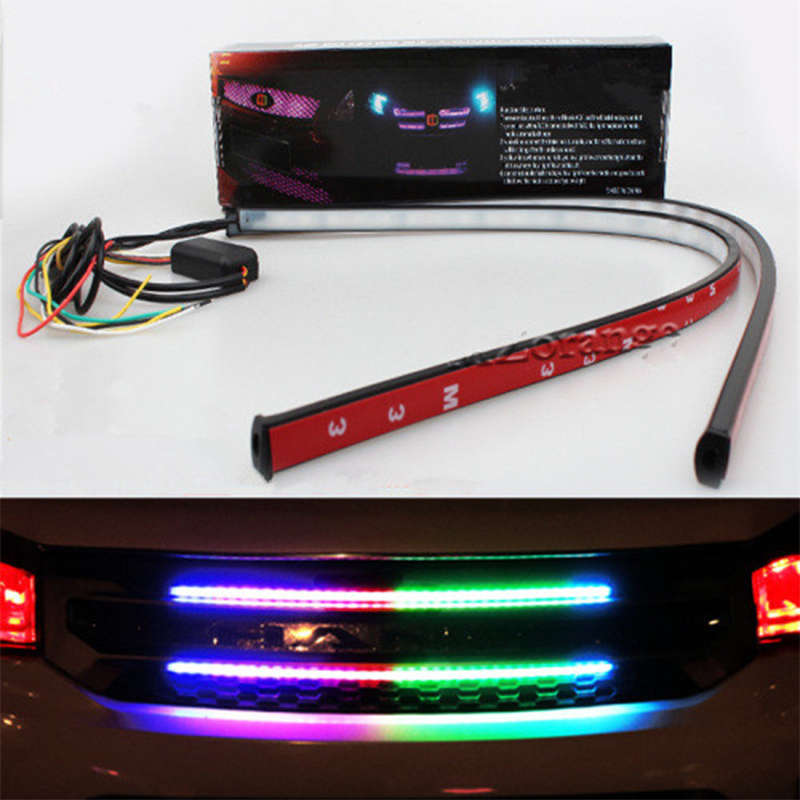 Beautiful And Beautiful 7-Color Rgb Car Led Light Strip Ranger Neon Mesh Light For Under Hood Grille