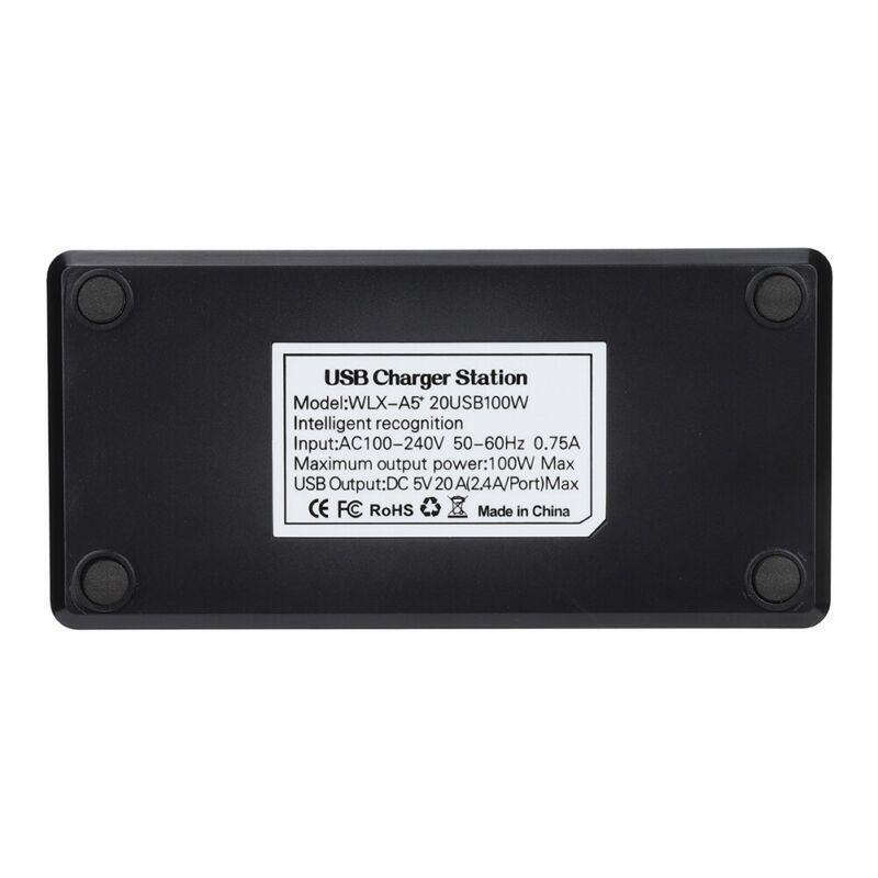 Convenient, Practical And Multifunctional 20-Port Usb Smart Distribution Charger Desktop Fast Chargi