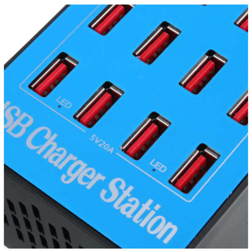 Convenient, Practical And Multifunctional 20-Port Usb Smart Distribution Charger Desktop Fast Chargi