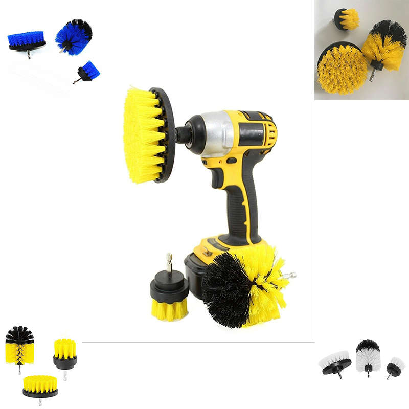 Quickly Clean Car Bathroom Wooden Doors With The Convenient Use Of The Drill Brush Attachment Kit An