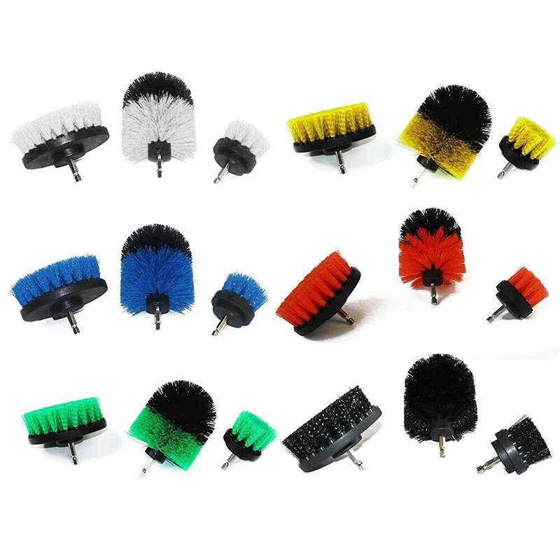 Quickly Clean Car Bathroom Wooden Doors With The Convenient Use Of The Drill Brush Attachment Kit An