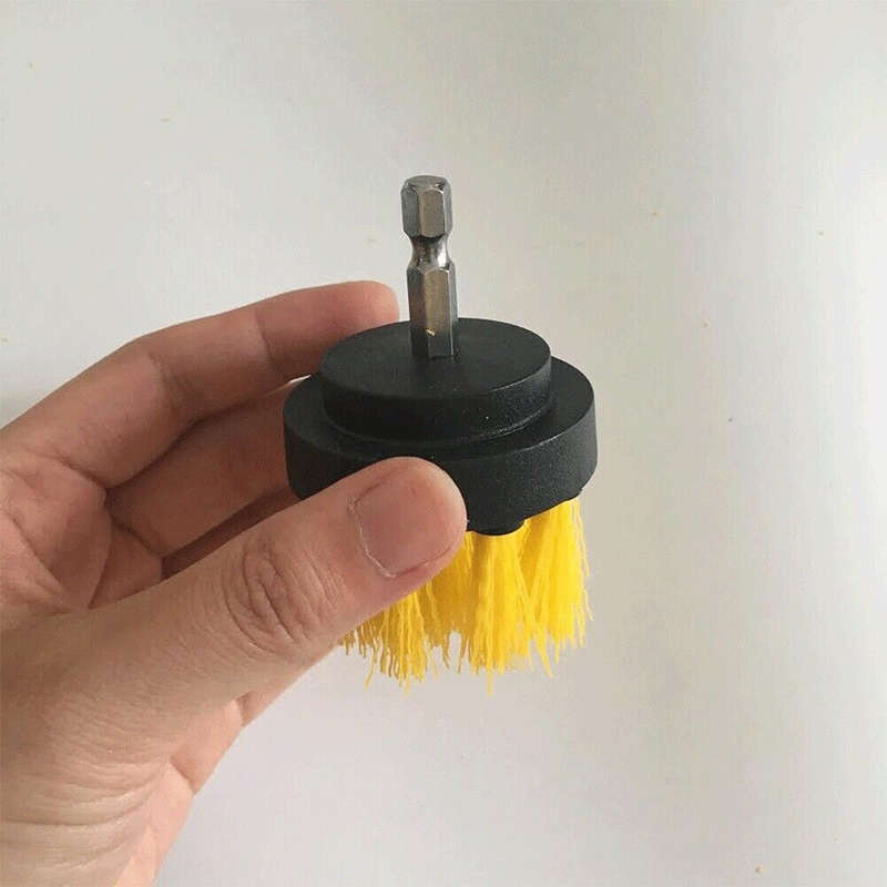 Quickly Clean Car Bathroom Wooden Doors With The Convenient Use Of The Drill Brush Attachment Kit An