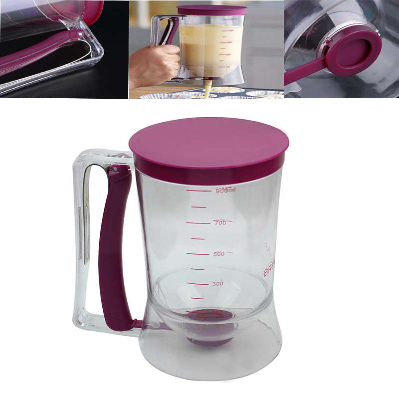 Convenient 900ml Cupcake Pancake Cake Batter Dispenser Mix Pastry Maker