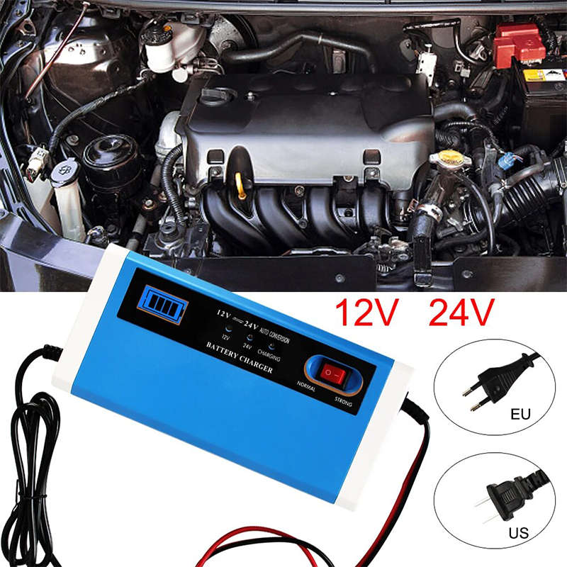 Convenient And Practical Battery Charger Lcd Display 12-24V Car Charger Power Pulse Repair