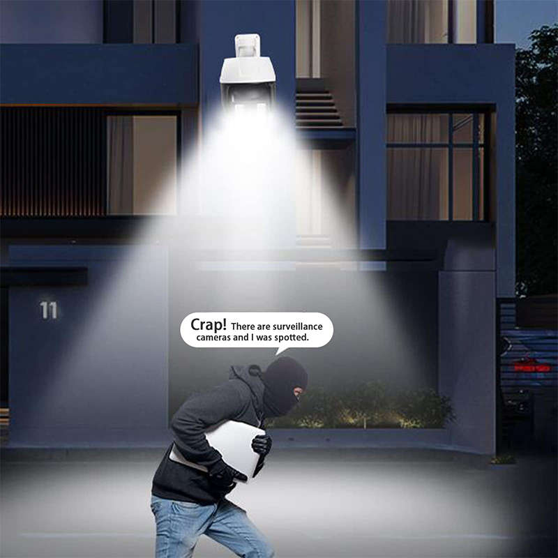 Safe And Convenient Solar Analog Surveillance Fake Security Camera With Motion Sensor