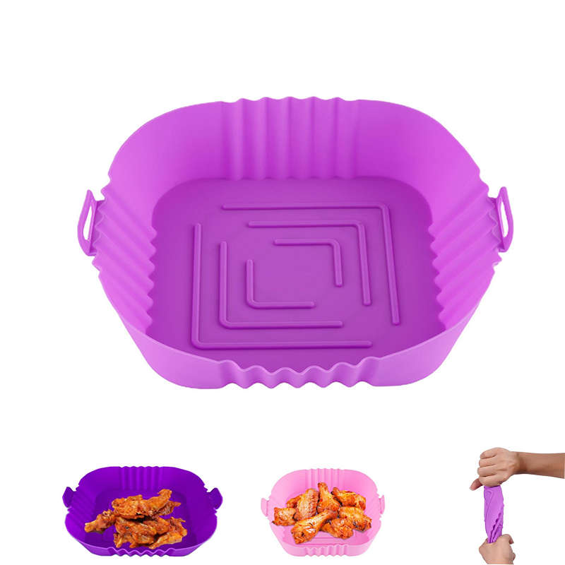 Convenient Silicone Air Fryer Mat Reusable Fryer Basket For Kitchen Oven Cookware