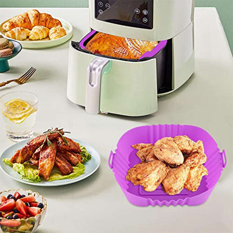 Convenient Silicone Air Fryer Mat Reusable Fryer Basket For Kitchen Oven Cookware