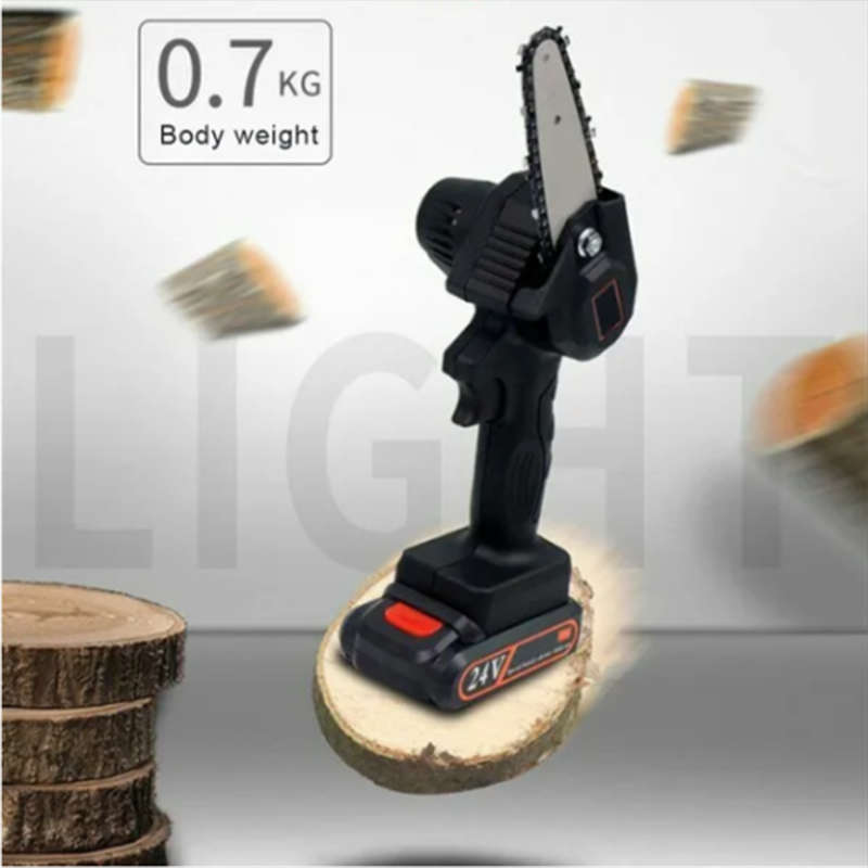 Convenient And Practical 24V Mini Electric Chain Saw Rechargeable Lithium Battery Portable Chainsaw