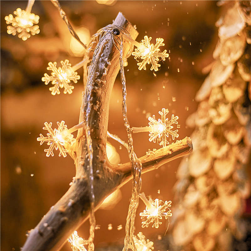 Convenient And Beautiful 5M Snowflake Light String Extended Warm White