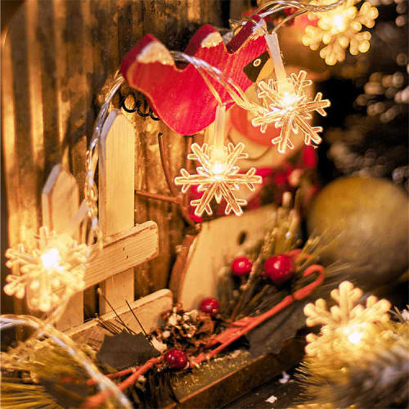 Convenient And Beautiful 5M Snowflake Light String Extended Warm White