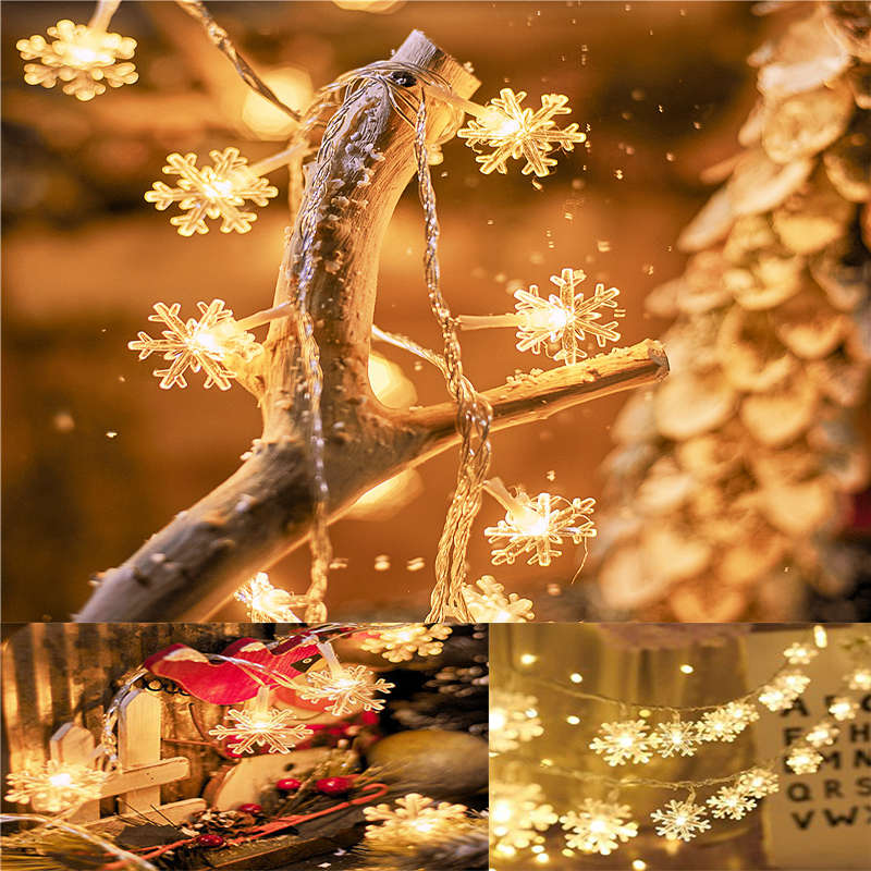 Convenient And Beautiful 5M Snowflake Light String Extended Warm White