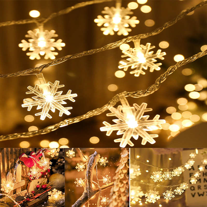 Convenient And Beautiful 5M Snowflake Light String Extended Warm White