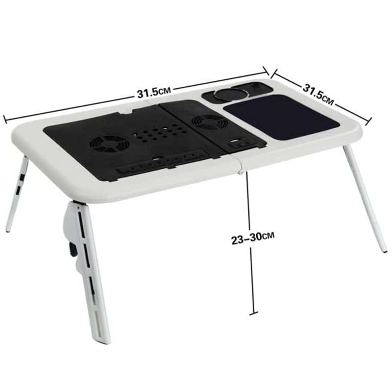 Convenient And Practical Foldable Portable Laptop Desk With 2 Usb Cooling Fans