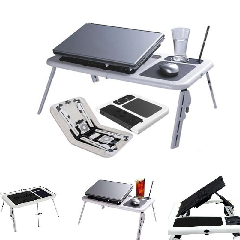 Convenient And Practical Foldable Portable Laptop Desk With 2 Usb Cooling Fans