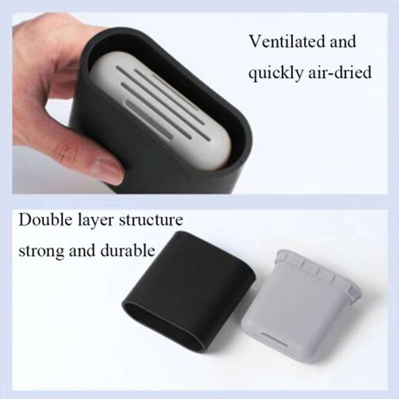 Convenient Bathroom Cleaning Soft Silicone Flat Head Wall-Mounted Quick-Drying Toilet Brush