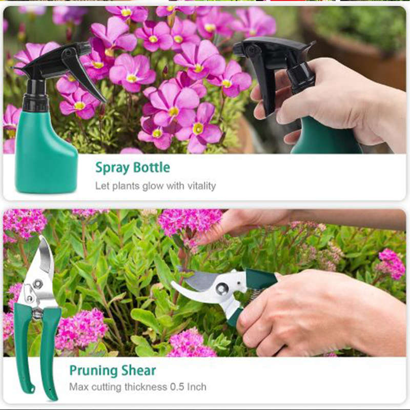 Convenient And Practical Stainless Steel Gardening Tool Set 10 Pieces Green