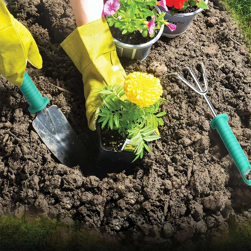 Convenient And Practical Stainless Steel Gardening Tool Set 10 Pieces Green