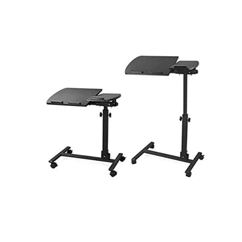 Convenient Laptop Rolling Cart Table Height Adjustable Laptop Stand Office Desk