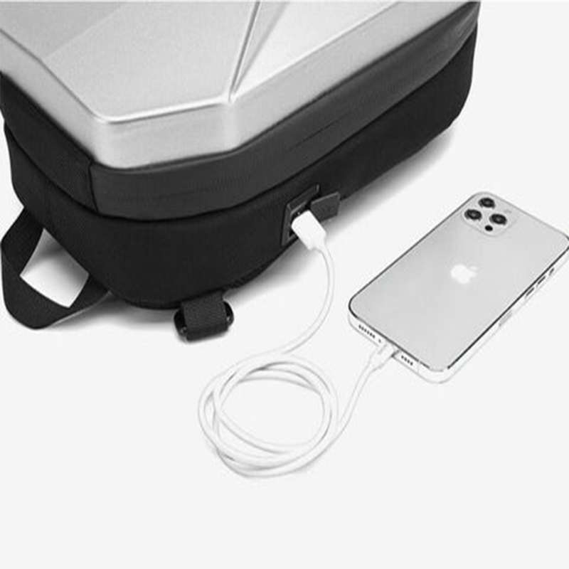 Convenient Hard Shell Chest Bag Men`s Waterproof Shoulder Bag Usb Rechargeable Men`s Fashion Crossbo