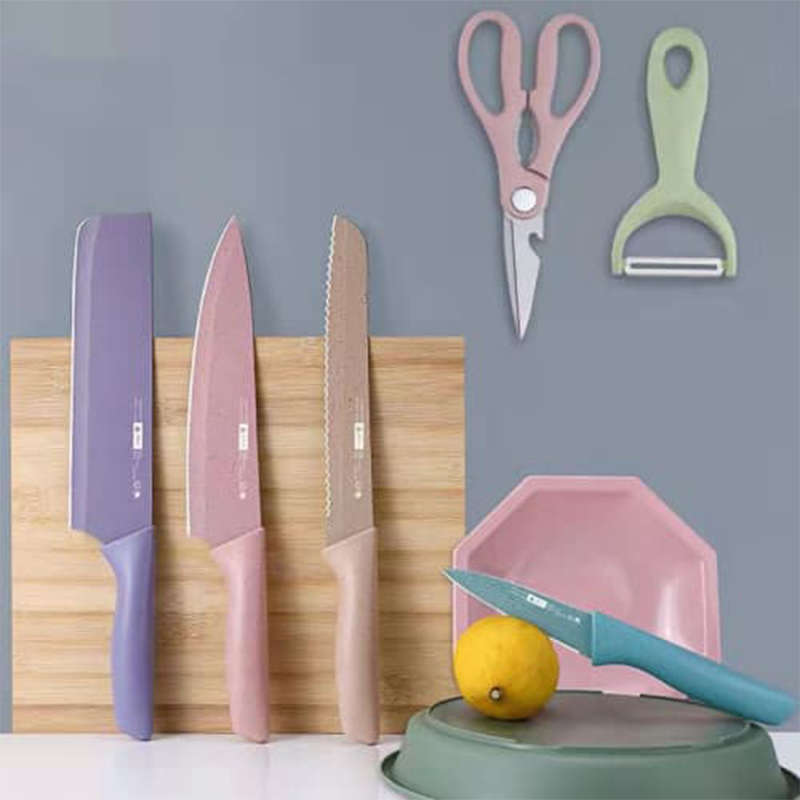 Convenient And Practical 6-Piece Corrugated Kitchen Knife Set