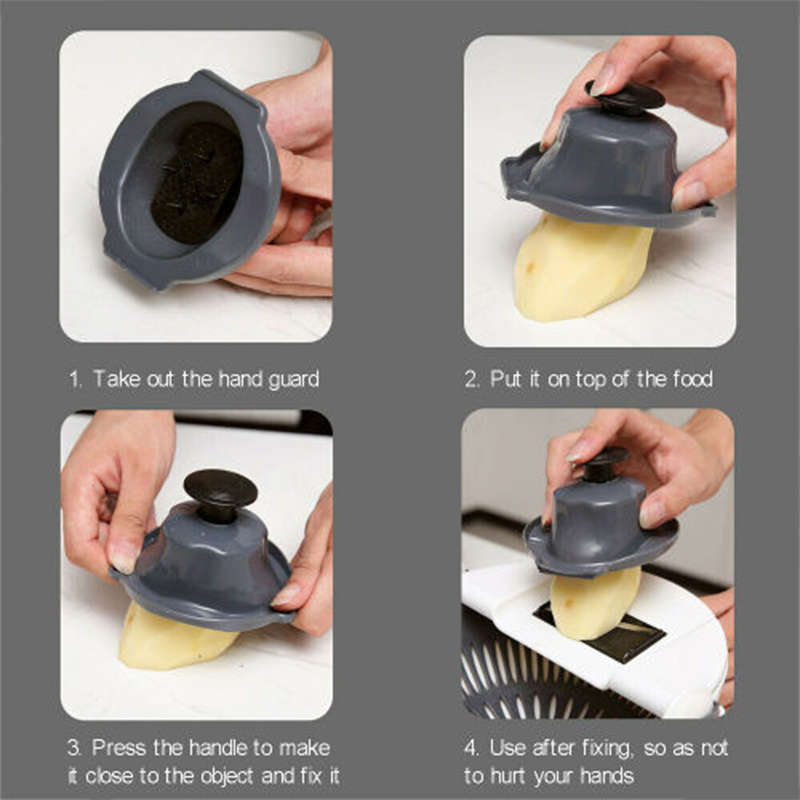 Convenient 9 In 1 Multifunctional Magic Rotating Vegetable And Fruit Cutter Grater With Cleaning Bas