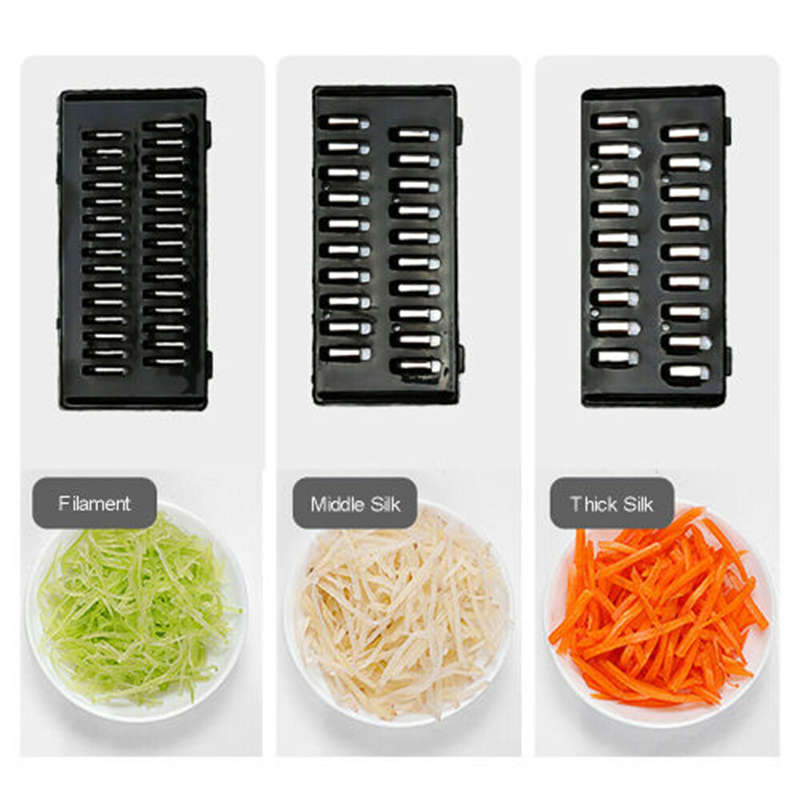 Convenient 9 In 1 Multifunctional Magic Rotating Vegetable And Fruit Cutter Grater With Cleaning Bas