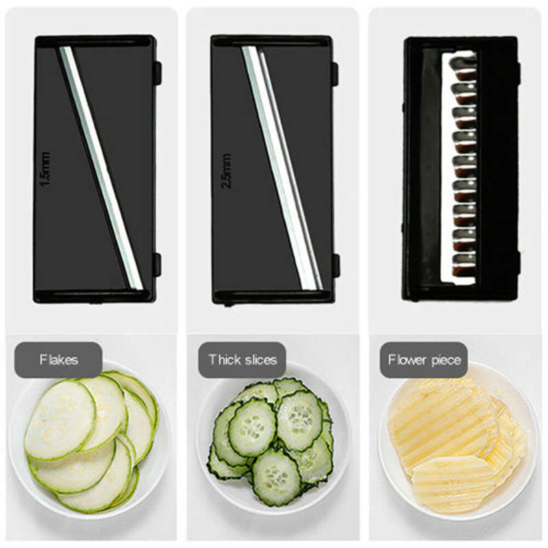 Convenient 9 In 1 Multifunctional Magic Rotating Vegetable And Fruit Cutter Grater With Cleaning Bas